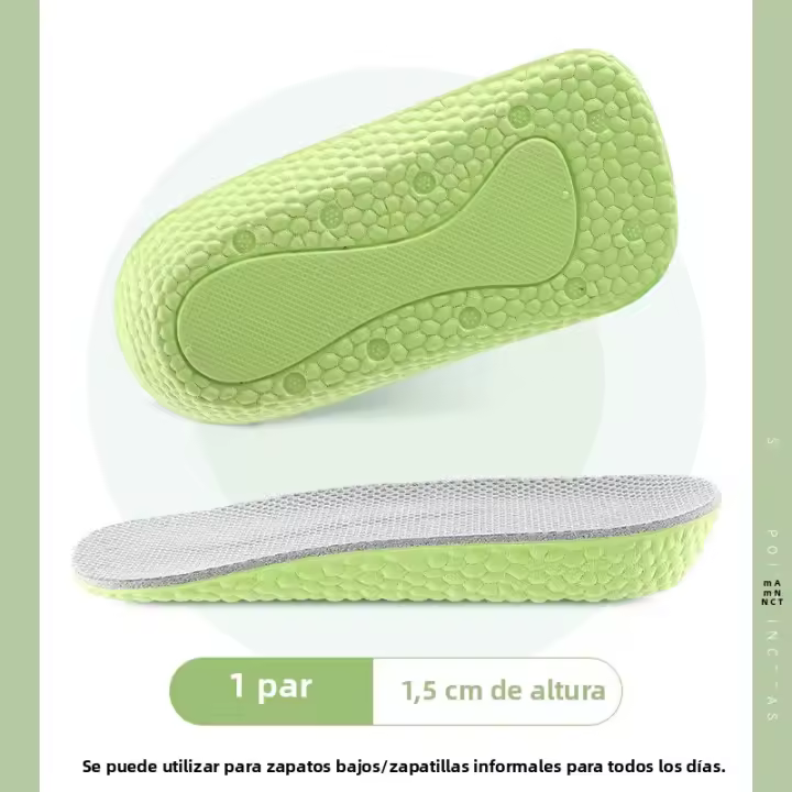 1Par De Plantillas De Altura Invisible Para Zapatos Deportivos Aumento De 7 Puntos Media Almohadilla Para Hombres Y Mujeres Antideslizante Absorbente De Sudor Ligero Soporte Del Arco - 1