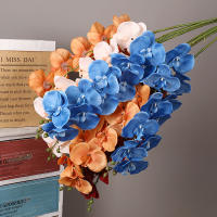 1 Pieza De 8 Cabezas De Mariposa Artificial Orquídea 3D Falsa Flor De Simulación Para Decoración De Hogar Y Boda Con Toque Real - details 1