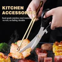 Pinzas De Asado De Acero Inoxidable 24cm/28cm Para BBQ Coreano Y Japonés Pinzas De Cocina Multifuncionales Herramientas De Jardín - details 6