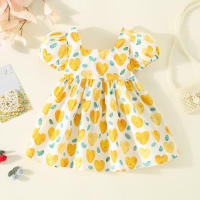 Vestido De Algodón Para Niñas Con Cuello Redondo Y Bow En La Espalda Estilo Coreano Para Bebés De 0 a 3 Años Vestido De Verano Cute - details 4