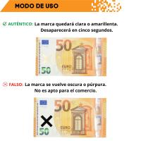 Detector de Billetes Falsos Pack 12 Rotuladores, Detectores de Billetes Falsos, Detecta Billetes Falsos en 2 Segundos, Fabricados en España, No Tóxico, Válido para Cualquier Billete: Euros, Libras, Dólares, Etc. (Monxu) - details 3
