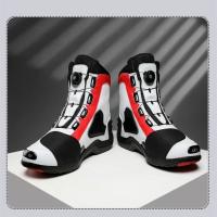 Botas De Motocicleta Para Hombre Y Mujer Microfibra Cuero Anticolisión Protección De Tornillo Zapatos De Motocross Moto Racing - details 19