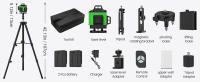 Nivel láser de 16 líneas 4D, máquina autonivelante de 3 °, herramienta de nivelación de batería recargable por USB, niveles horizontales y verticales ﻿Nivel lazer,Incluye soporte - details 7