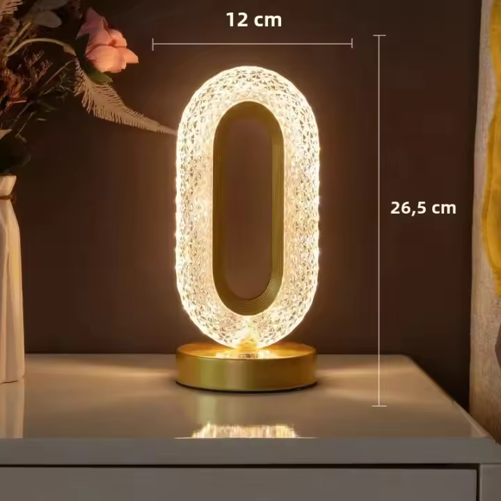 Lámpara De Noche LED 3D De Luna Con Toque Y Dimming Para Dormitorio Decoración De Habitación Para Niñas Luz Ambiente USB De Escritorio - 1