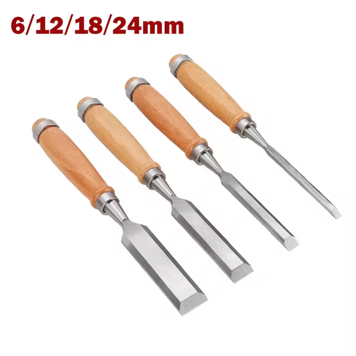 Cincel De Carpintería Profesional DAZZLEEX Para Tallado En Madera 6/12/18/24mm Cuchillo De Tallado DIY Con Hoja De Acero Inoxidable - 1