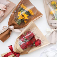 100pcs Sobre De Rosa Individual Cellofán Floral Para Embalaje De Bouquet De Flores Ideal Para Valentine's Day Y Otras Celebraciones - details 1