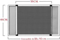 ARISE SHOP-Mosquitera extensible de aluminio blanco, Mosquitera fija extensible color blanco adaptable a ventanas, anti-insectos (mosquitos o moscas). - details 5