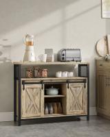 Armario de cocina, elegancia rústica para tus festines, diseño en madera marrón con puertas de correderas y paneles de malla, versátil y funcional, ¡descubre la calidez en cada rincón! - details 34