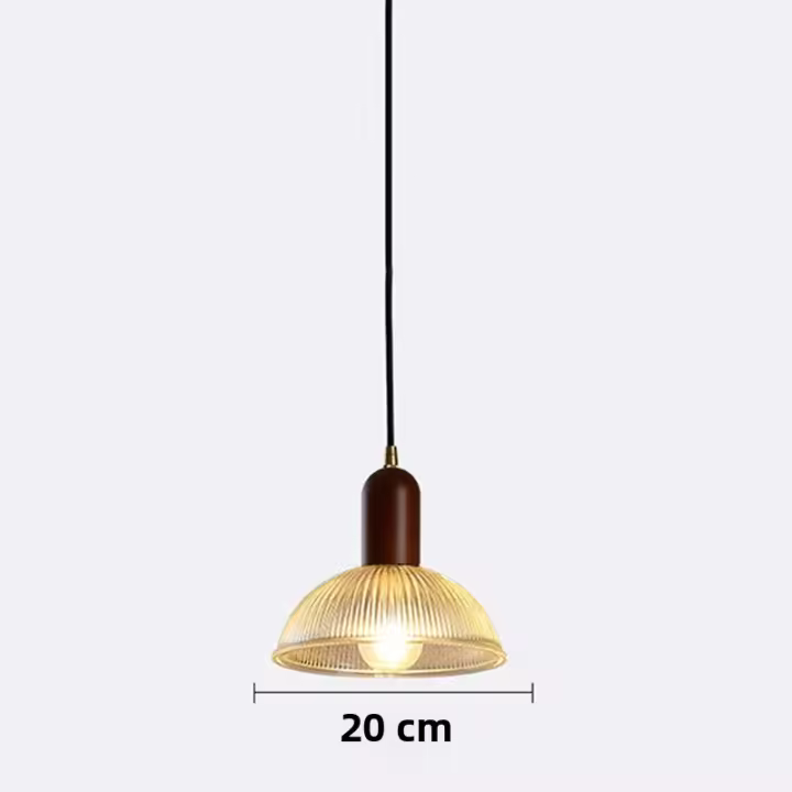 Lámpara Colgante De Vidrio Vintage Moderno Para Restaurante Bar Nordic Retro Madera Decoración Para Comedor Dormitorio Lámpara Pendente - 1