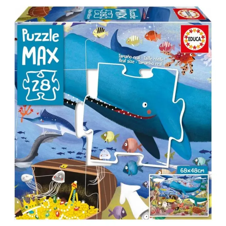 PUZLE MAX ANIMALES BAJO EL MAR 28 PIEZAS - 1