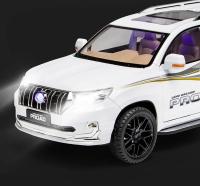 Modelo De Coche De Escala 1:18 TOYOTA Land Cruiser Prado SUV Todoterreno De Aleación De Latón Con Sonido Y Luz Juguete Para Niños Regalo De Colección - details 4
