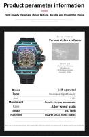 Reloj Deportivo De Nueva Generación Con Diseño Hueco Y Mecanismo Moderno Reloj De Cuarzo Con Tres Discos Pequeños Para Negocios - details 3