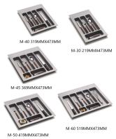 AZERO- Cubertero recortable para cajón de cocina color gris, para ordenar cubiertos y utensilios de cocina material PVC profundidad de 473mm y altura de 45mm - details 4