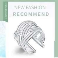 Anillo de Plata Esterlina 925 Diseño Trenzado Interweaved Ideal para Mujeres - details 1