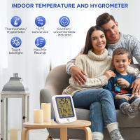 Medidor De Temperatura Y Humedad Digital LCD Estación Climática Doméstica Hygrometer Termómetro Electrónico Para El Hogar - details 2