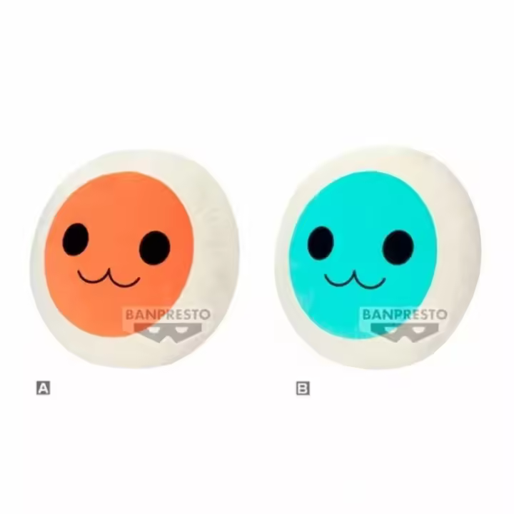 Peluche banpresto taiko no tatsujin donkatsu face plush 37cm 1 unidad aleatoria - 1