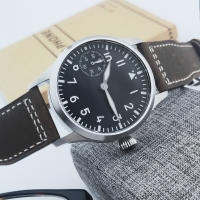 Reloj De Hombre Corgeut Lujo Cristal Zafiro 42mm Movimiento Manivela 316L Acero Inoxidable Resistente Al Agua 30m Cuero Malla - details 2