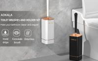 Cepillo Y Soporte De Inodoro Aokala Set De Limpieza Moderno De Silicona Con Mango Largo Duradero Para Limpieza Profunda Del Baño - details 0