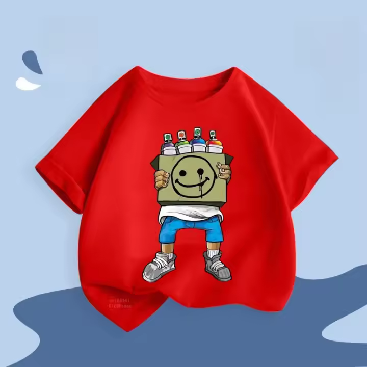 Camiseta De Algodón Puro Para Niños Y Niñas Con Dibujos De Aguacate Estilo Casual Manga Corta Verano Talla 100-160 - 1
