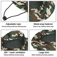 Sombrero De Pescar Y Camuflaje Transpirable Para Hombres Y Mujeres Protección Solar Amplia Para Acampar Y Senderismo - details 4