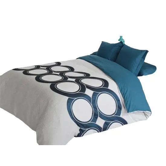 Funda Nórdica Reig Marti Diseño Geométrico Azul Tejido Jacquard - 1
