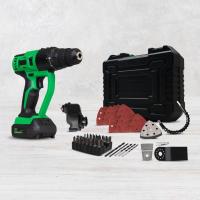 Taladro electrico de bateria multifuncion . MultiTool Hammersmith modelo  M22606 - Kit de 58 piezas para taladrar, atornillar, cortar, lijar y raspar - Herramienta oscilante de 18 V con puntas, almohadillas de lijado y maletín - details 2