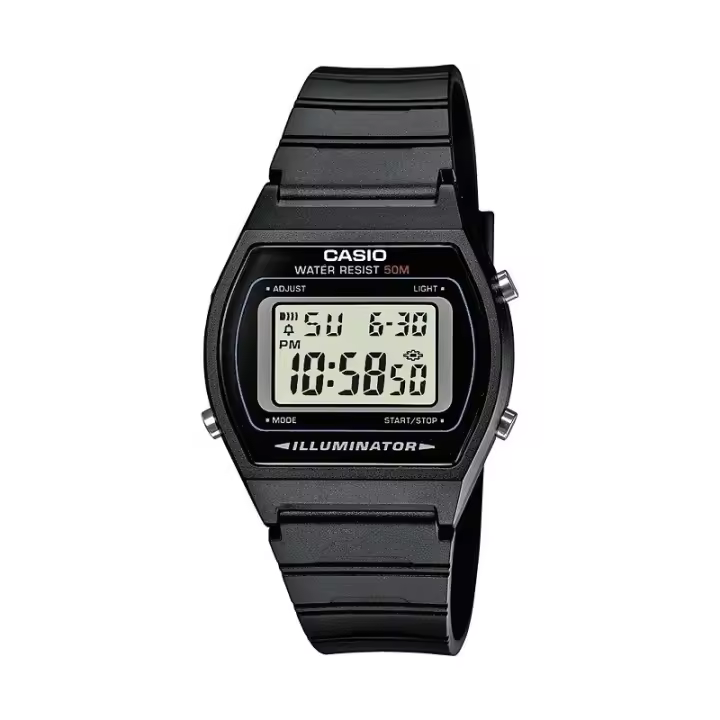 Reloj Casio digital W-202–1AV color negro correa caucho W2021AV - 1