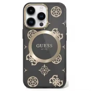 Carcasa Guess Magsafe IML Peony Iphone 14 Pro Negro/Oro - 1