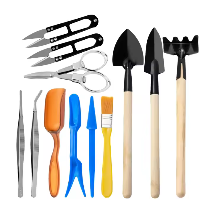 Juego De Herramientas De Jardinería 12PCS Para Plantas Miniatura Fairy Transplantación De Suculentas Y Bonsái Herramientas Manuales De Jardinería - 1