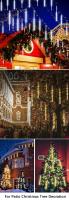 Luces De Lluvia De Meteoros Solares Impermeables Para Jardín Y Árbol De Navidad 8 Tubos Decoración De Fiesta De Navidad Boda Y Festivales - details 1