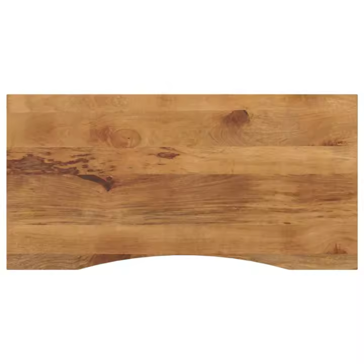 vidaXL Tablero escritorio con curva madera mango rugosa 110x60x2,5 cm - 1