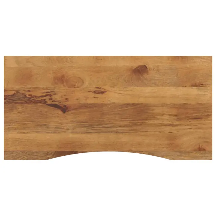 vidaXL Tablero escritorio con curva madera mango rugosa 110x60x2,5 cm - 1