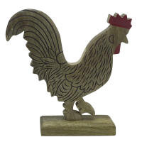CAPRILO REGALOS & DECORACIÓN Figura Decorativa de Madera "Gallina Cresta Roja ". Adornos y Esculturas. Animales. Regalos Originales. Decoración Hogar. 20 x 5 x 20,50 cm. - details 0