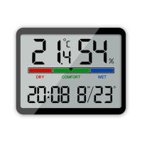 Medidor De Temperatura Y Humedad Multifunción Con Diseño Magnético Pantalla Grande Reloj Alarmas Electrónicos Termómetro Digital - details 1
