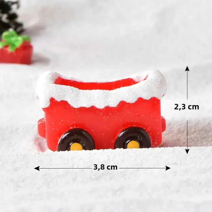 Regalos De Navidad Creativos En Resina Escena De Villa Con Reindeer Y Payaso De Nieve Miniatura De Decoración Lindo Y Moderno - 1