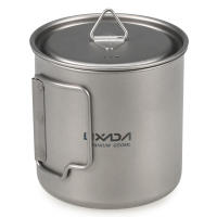 Lixada Juego De Cocina Ultraligero De Titanio 300ml/350ml/420ml/550ml/650ml/750ml Con Cuchara Plegable Para Camping Incluye Vaso Y Comedor - details 10