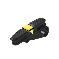 Portarabinos De Gafas Para Coche En Fibra De Carbono Clip Para Sol Y Tarjetas Soporte Rápido Para Lentes Y Tarjetas - details 9