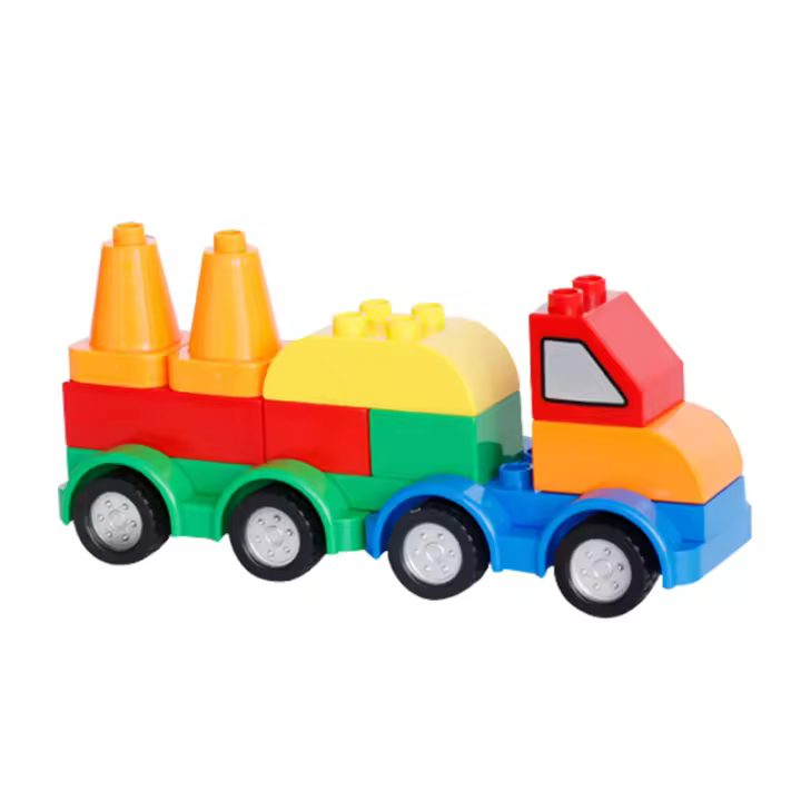 Gran Bloque De Construcción De Coche Modelo Accesorios De Tráfico Urbano Juguete Assembleado Para Niños Regalo De Coche De Cinta Cartoon - 1
