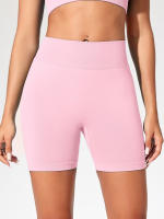 Summer High Waisted Yoga Shorts Fashionable and Sexy Running Fitness Pants Solid Color Yoga Leggings Customizable labels - details 6