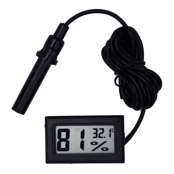 Mini Termómetro Y Higrómetro Digital Para Caja De Réptiles Medidor De Temperatura Y Humedad Electrónico Con Pantalla Digital - 1