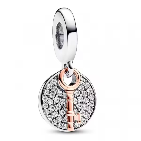 Pandora - Charm Colgante Doble Llave a la Felicidad en Dos Tonos 783236C01 - 1