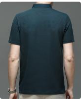 Camiseta De Polo Corta Para Hombre Verano Motocicleta Seda Helada Transpirable Moda Negocios Marca Ropa Sin Capucha Material Poliéster Y Algodón - details 31