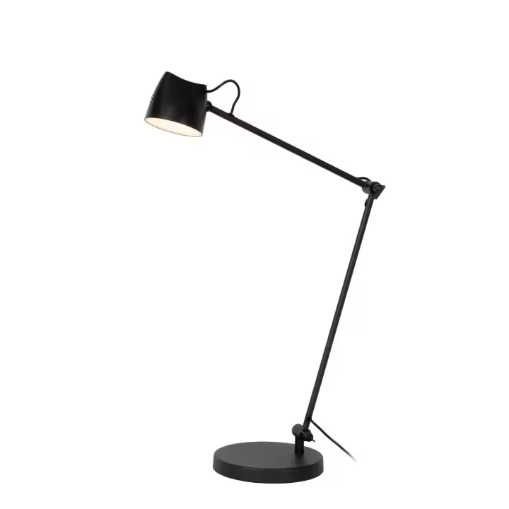 Lucide MILNE - Lámpara de lectura - LED Regul. - 1x8W 2700K - Negro - 1