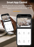 ROJECO Dispensador Inteligente De Alimentos Para Gatos Y Perros 3L Recargable Con WIFI Control Remoto Para Alimentación Automática - details 2
