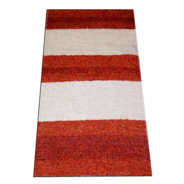 Alfombra artesana pelo normal 70% algodon   60x120 crudo naranja (caja 2 unidades) - 1