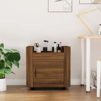 vidaXL Carrito de escritorio madera contrachapada 60x45x60 cm en color Negro/Gris sonoma/Roble Sonoma y más | estructura resistente ideal para salón dormitorio o estudio - details 7