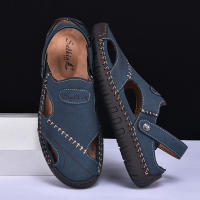 Sandalias De Verano Hechas a Mano Para Hombre Zapatos De Cuero Transpirables Antideslizantes Para Playa Y Exteriores Moda Casual Talla Verdadera - details 8