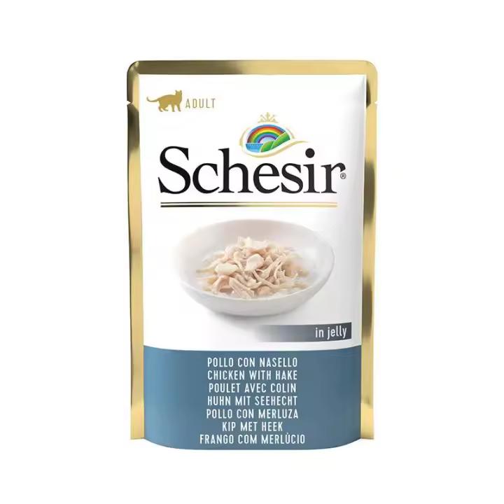 Schesir Pollo con Merluza en gelatina 20x85 gr - 1