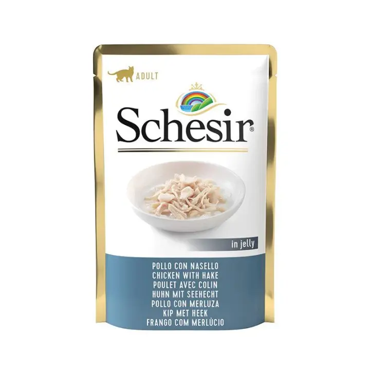 Schesir Pollo con Merluza en gelatina 20x85 gr - 1