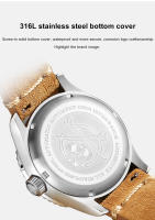 Reloj De Pulsera Automático De Cuero Vintage ADDIESDIVE Para Hombre Resistente Al Agua Acero Inoxidable Estilo Casual Europeo Y Americano - details 8